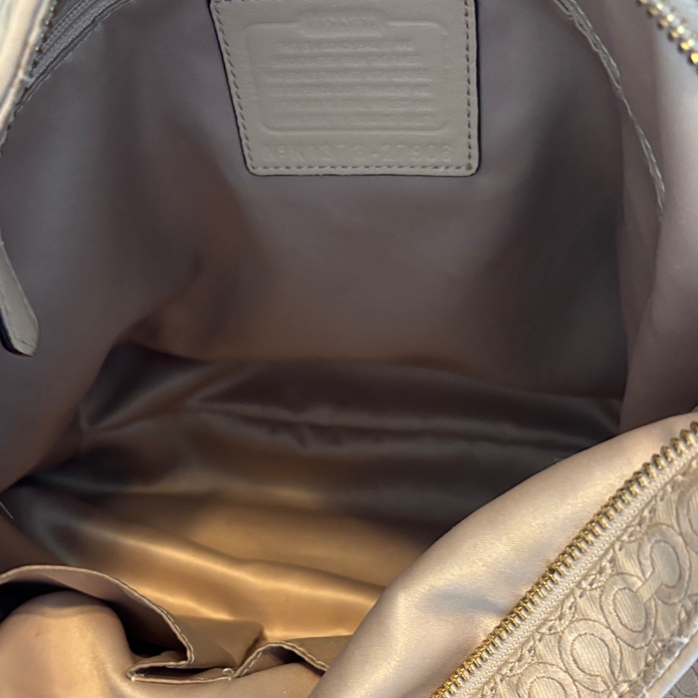 Coach Tan Signature Canvas Shoulder Bag - Picture 8 of 9